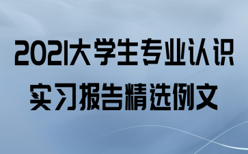 2021ѧרҵʶʵϰ澫ѡ