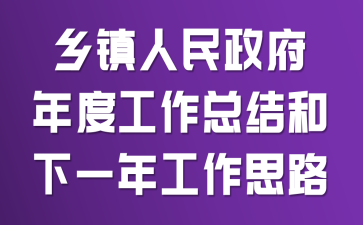 乡镇人民政府年度工作总结和下一年工作思路